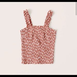 NWT Abercrombie & Fitch All-Over Smocked Cami
